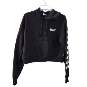 Vans Sweatshirt Women Small Black Hooded Long Sleeve Hoodie